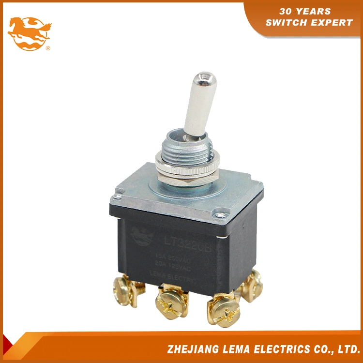 High Voltage Lt3220b 15A 125/250VAC 3pin 3-Way Waterproof Toggle Switch