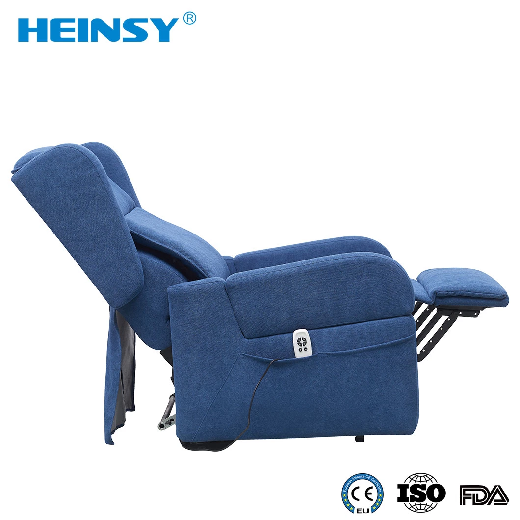 La chaleur et d'alimentation électrique Heinsy Massage Fauteuil inclinable Président de levage pour les personnes âgées avec le porte-gobelet