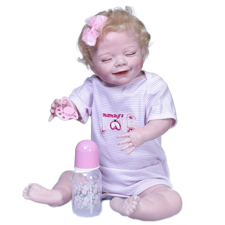 Полный мягкий силиконовый корпус возрождается детский кукла игрушки как живой ребенок принцесса детей подарком моды настоящего девочек Bonecas