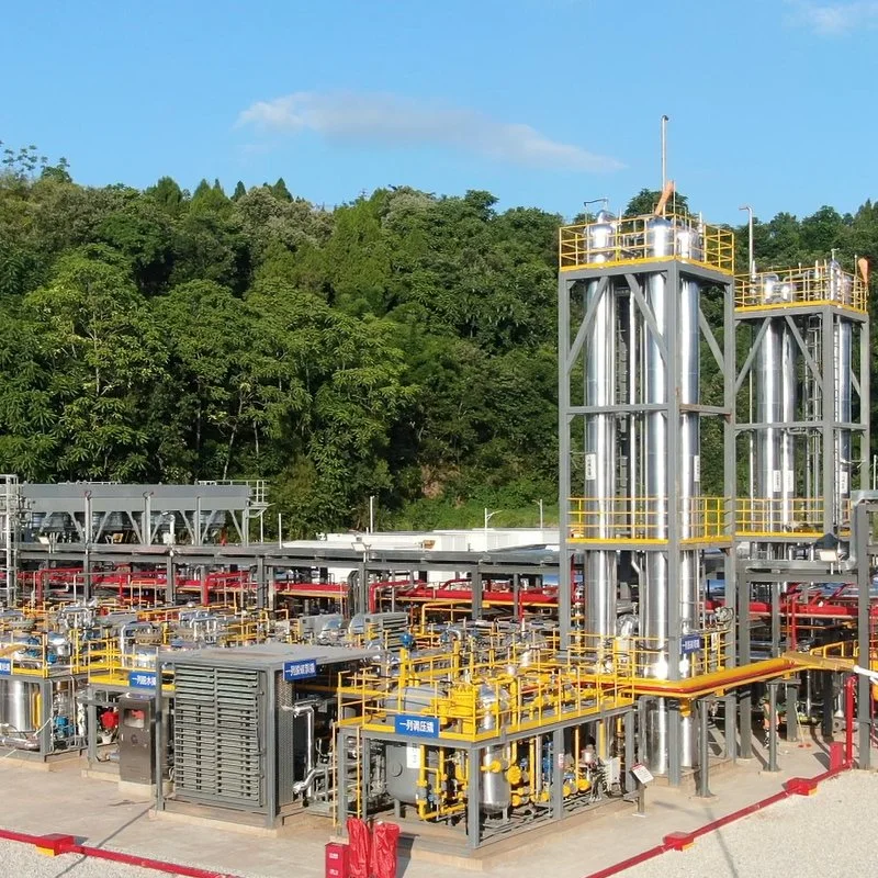 Deshumidificador de gas natural montado en el patín sistema de purificación de desulfuración Mini planta de GNL