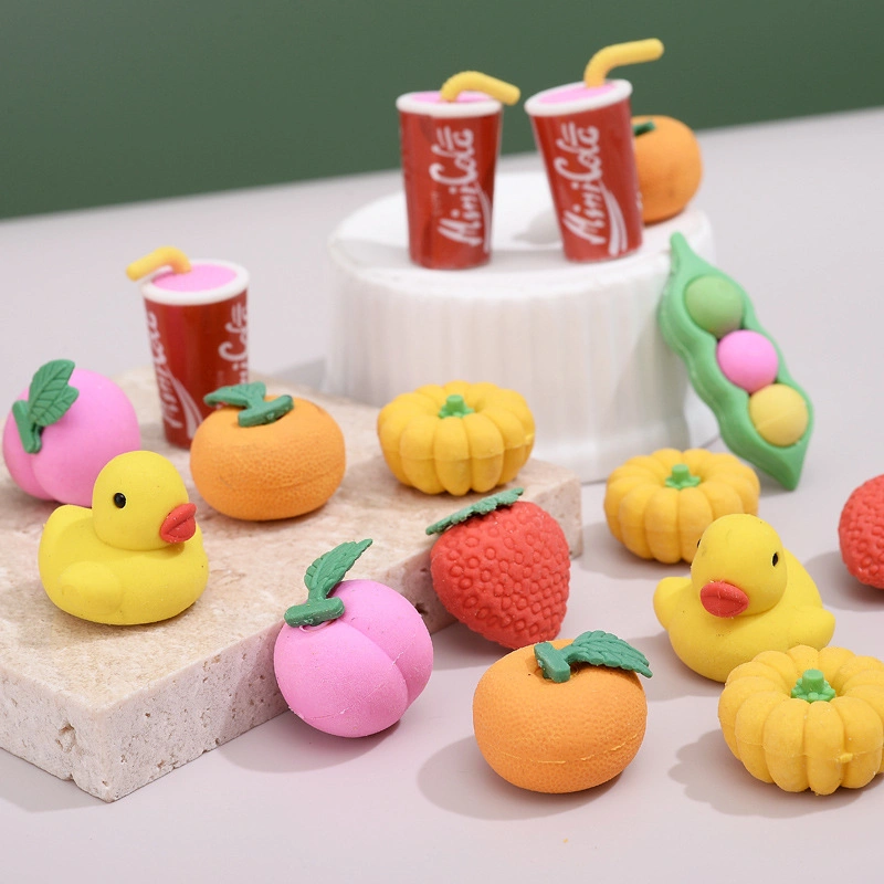 Hot 3D Vegetable Series Stationery Supplies Novelty Funny Cartoon Rubber Pencil Eraser