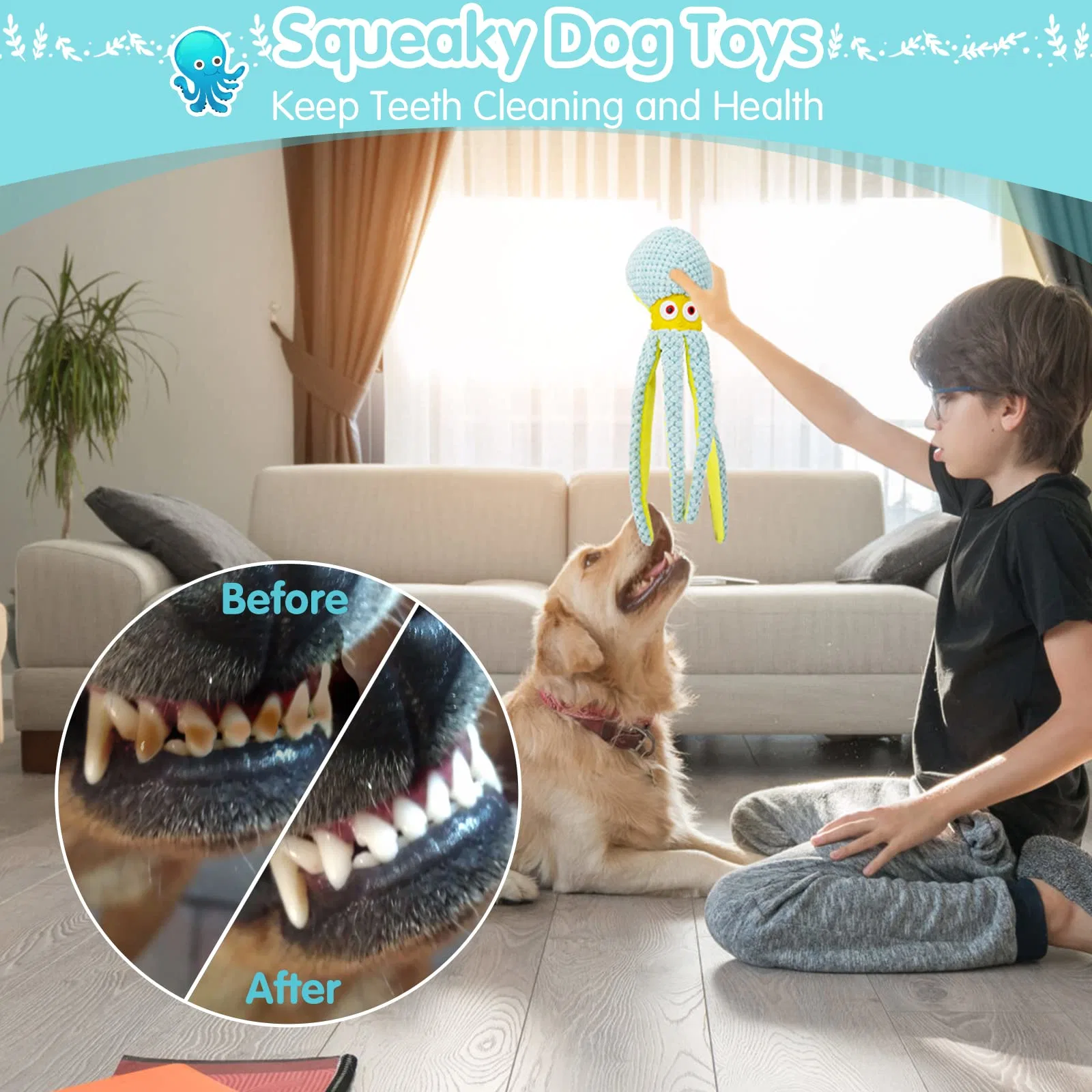 Viwik Dog Toys for Chewers Puppy Toys for Boredom and Stimulating