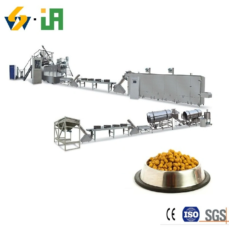 Automatical Organic Halal Dry Bulk Animals Feed Dog Food Cat Kibbles Manufacturers Production Ekstruder and Drying Machineries