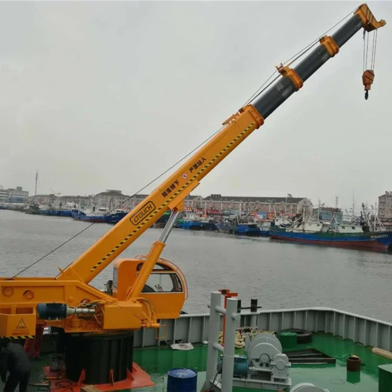 Used for Offshore Operations Machine Hydraulic Telescopic Boom Remote Operation Customization 5ton Marine Crane for Sale
