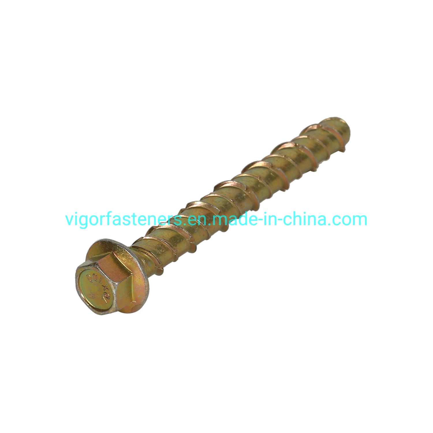 Carbon Steel Yellow/White Zinc Plated Hex Head Type/Hex Flange Head Type Concrete Screw/Masonry Screw