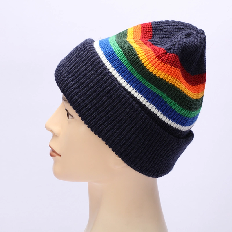 High quality/High cost performance  Customized acrylic Double Layers Knitted Winter Warm Hat