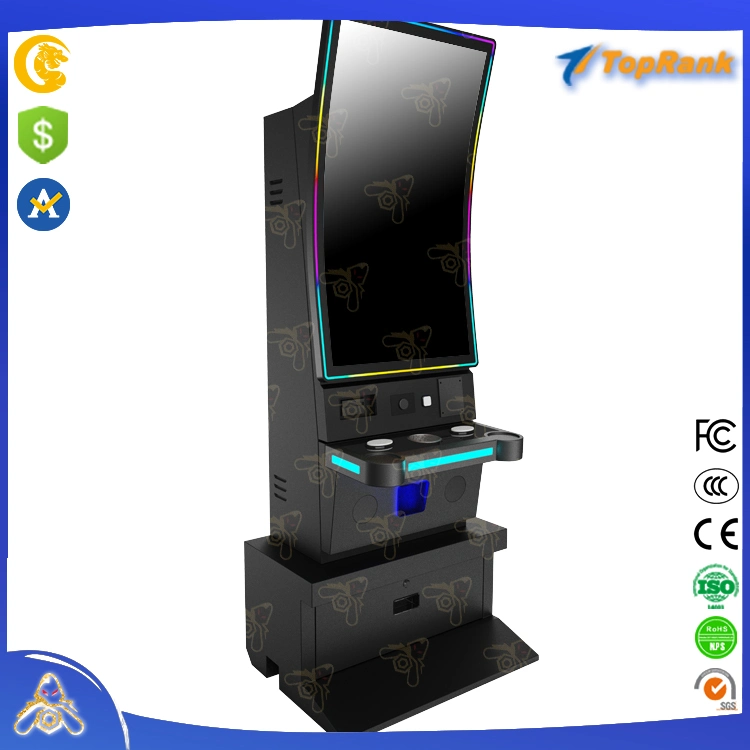 2023 Arcade com moedas 43" Armário Curva Multi 8 em 1 Incêndio Jogo Link Slot Machine