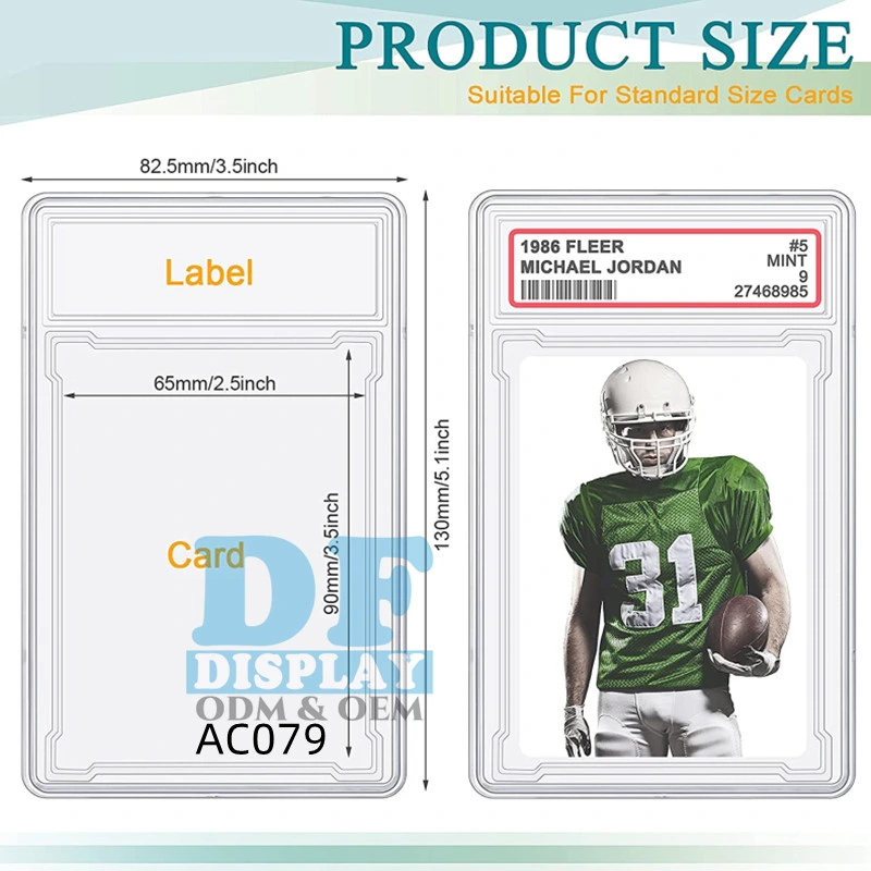 Acrylic Card Holder Acrylic Magnetic Card Holder Clear Card Protectors for Baseball Football Sports Card Trading Cards Game Card Storage and Display