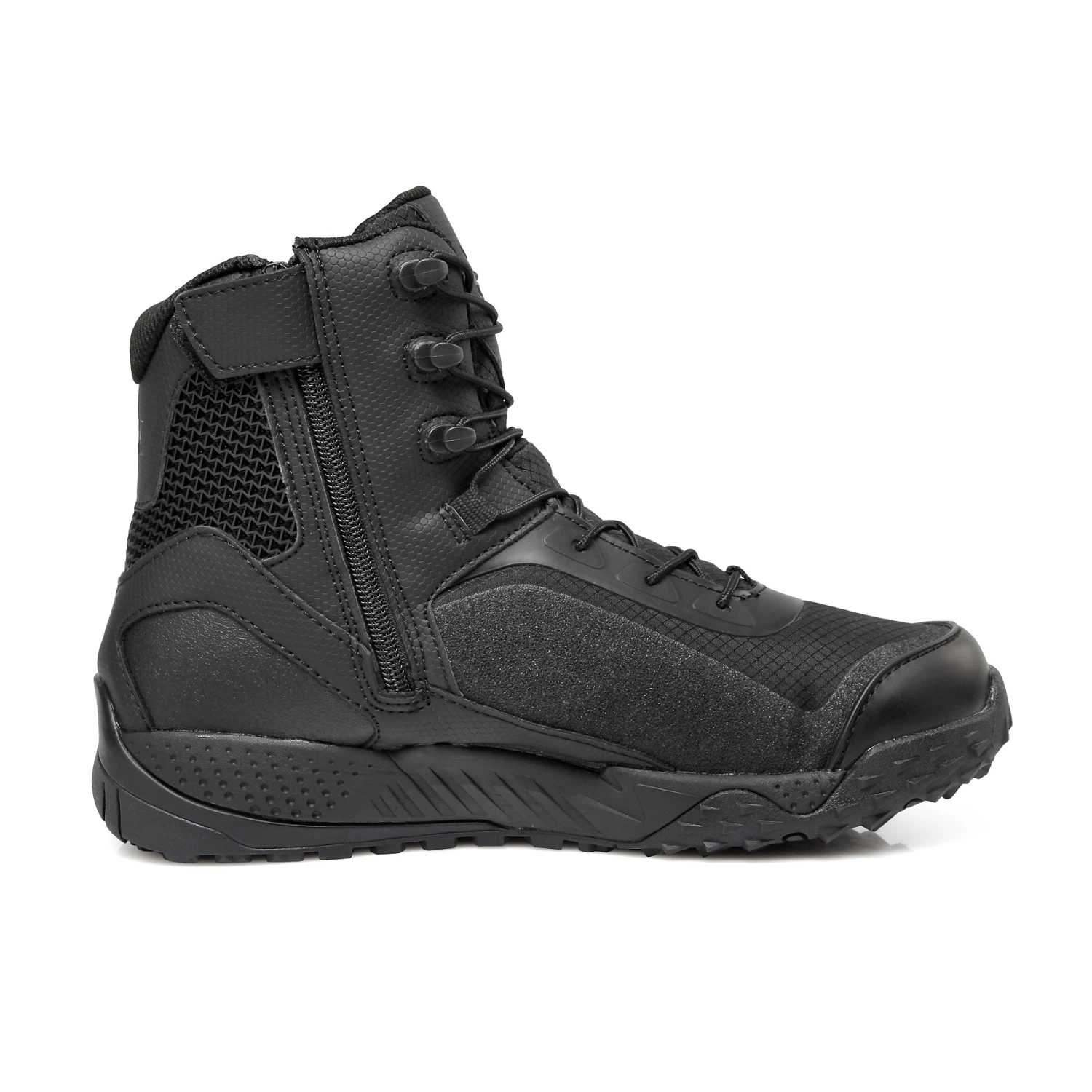 Black Tactical Boots with Light Weight and Breathable Material