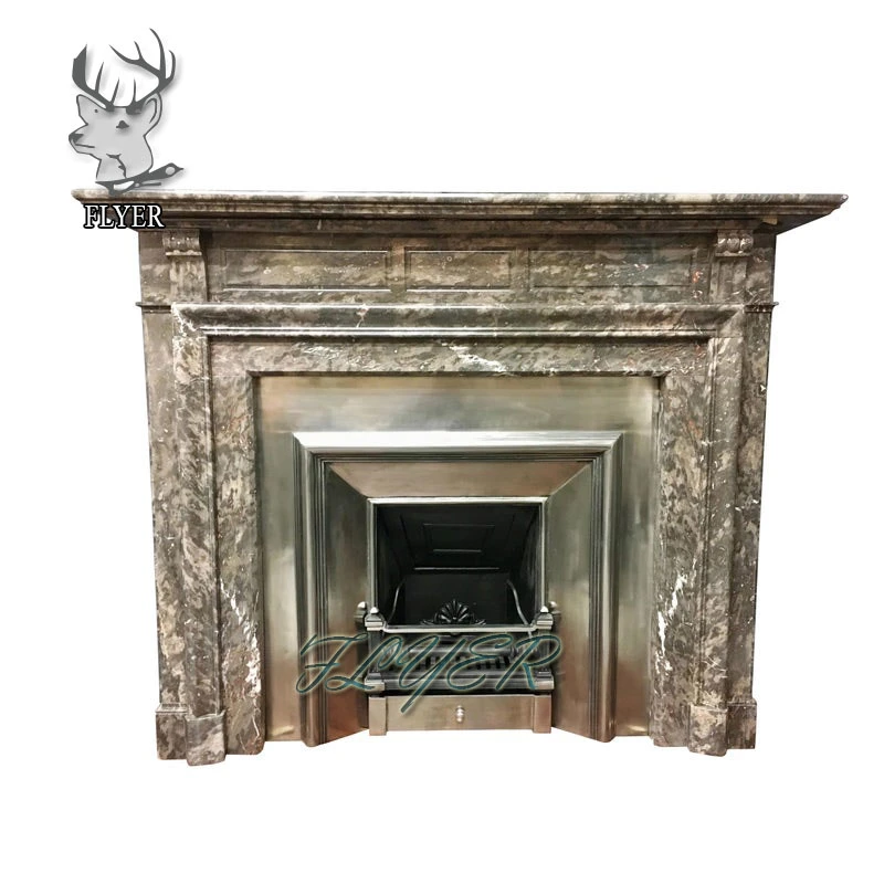 Handschnitzerei Weißer Marmor Stein Kamin Mantel Modernes Design