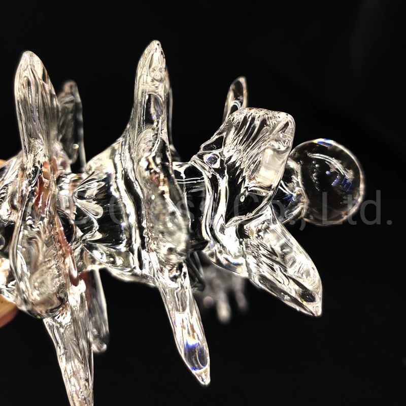 Hecho a mano claro del árbol de cristal transparente para la iluminación decoración diseño personalizado aceptable