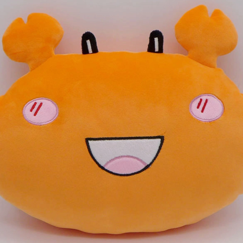 35cm Cute Orange Crab Stuffed Toy Cushion Soft Animal Shaped Plush Pillow