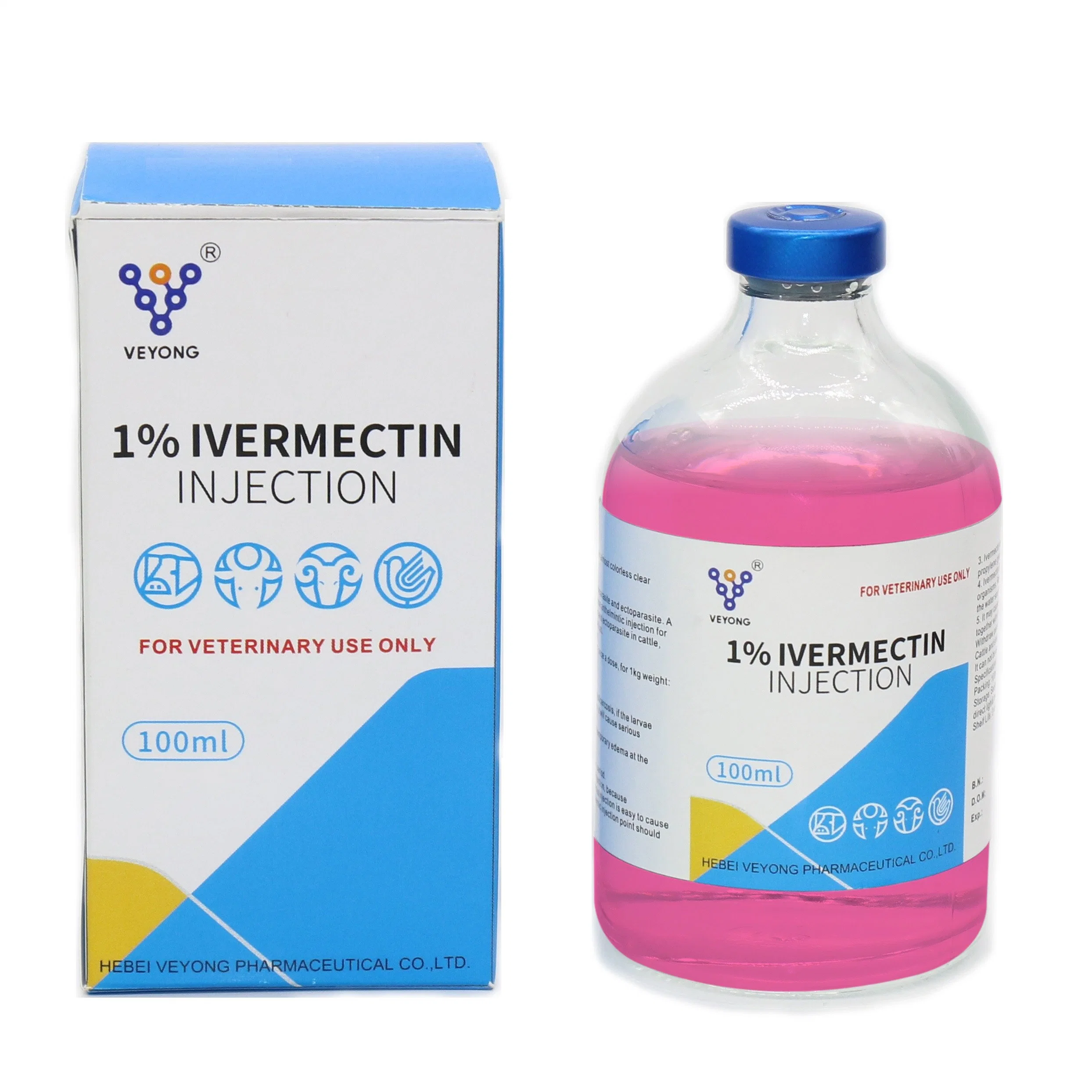 Solución Roja 1% Ivermectin Injection Ivermectin Liquid Solution Plus Wholesale De China fábricas 3 años de vida en estante