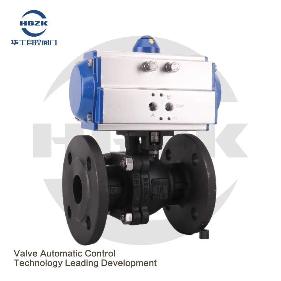 Cast Steel 2 PC Flange Industrial Valve