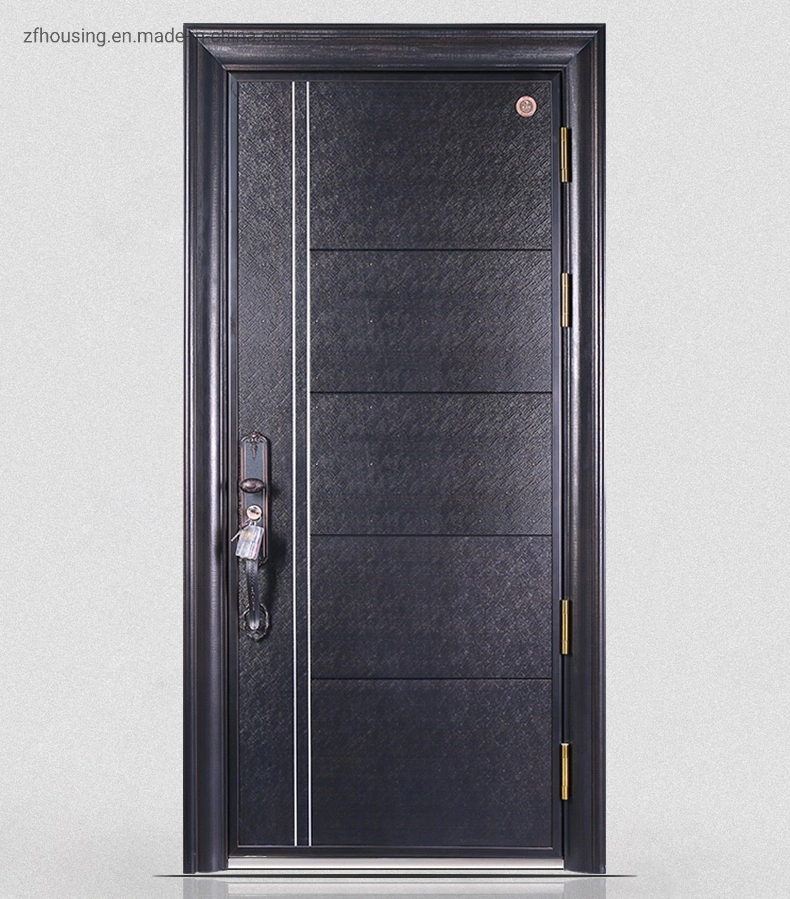 Good Quality Secuirty Entrance Cast Aluminum Door with Mechanical Anti-Theft Lock