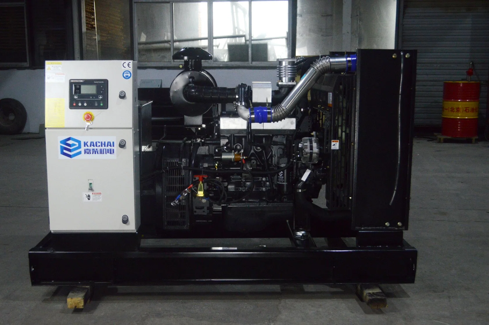 75kVA-375kVA Open Type Power Electric Diesel Generator with Anti-Vibration Mounting on Skid