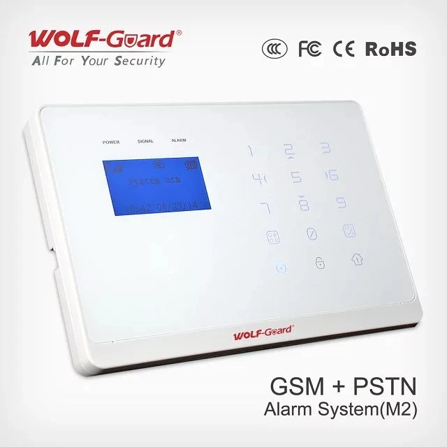 إنذار GSM+PSTN اللاسلكي المضاد للسرقة مع لوحة مفاتيح تعمل باللمس ومعرف Cid (yl-007M2)