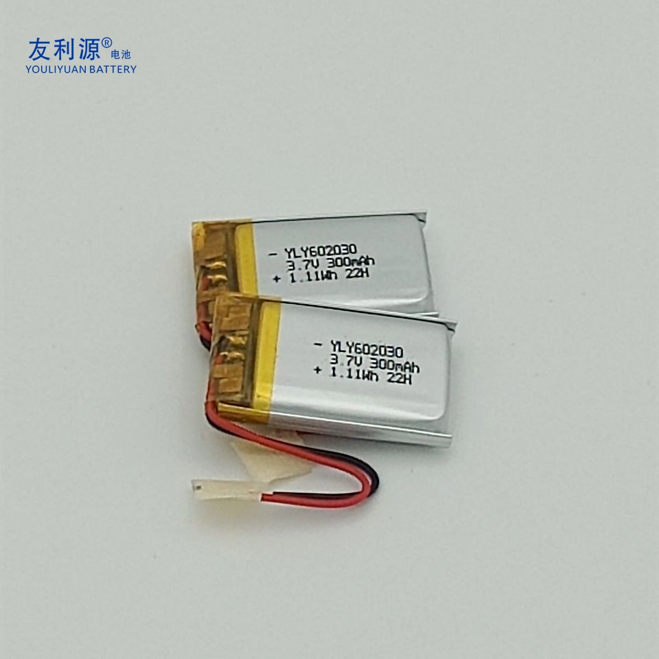 602030 Rechargeable Lithium Polymer Lipo 3.7V 300mAh Li-ion Polymer Battery for GPS Tracking