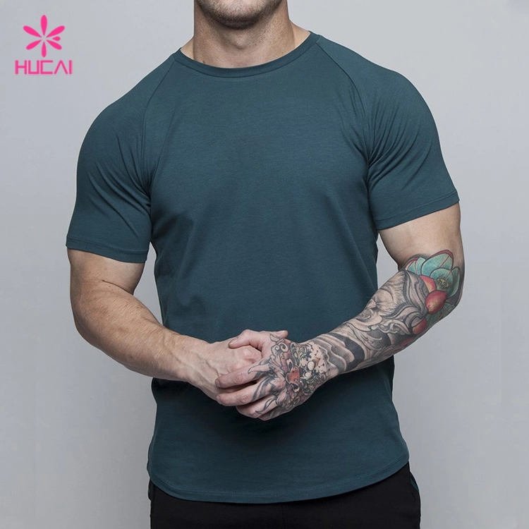 ODM Private Label Fashionable Hot Sale Tee Apparel Loose Standard Fit 100% Cotton Elastic Mens Casual Workout Custom Gym T Shirts