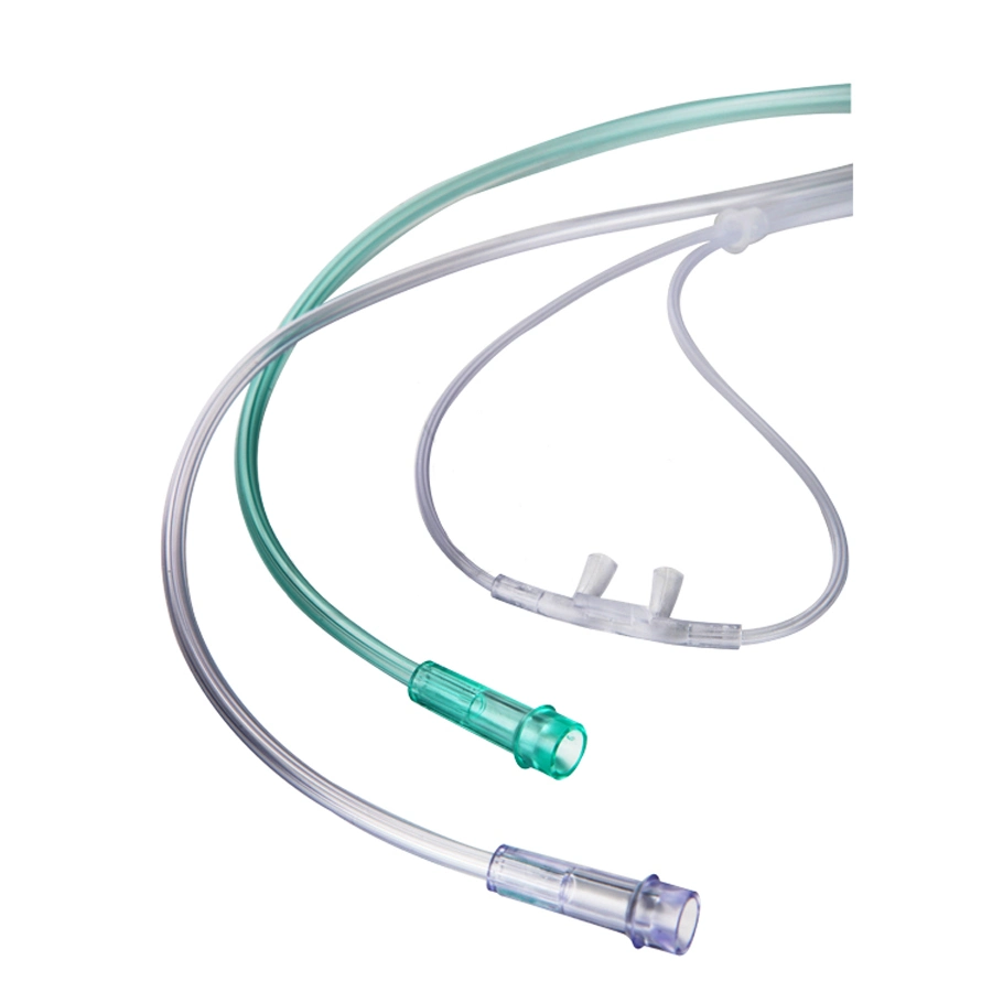 Medical Colored PVC Nasal Oxygen Cannula for Surgical