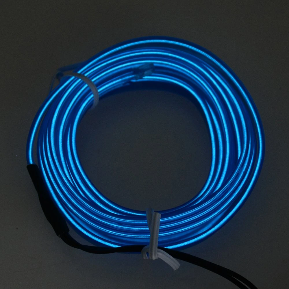 1m/2m/3m/4m/5m Car Interior Lighting Decorative Lamp EL Wiring Neon Strip Auto DIY Flexible Ambient Light Atmosphere Lamp LED