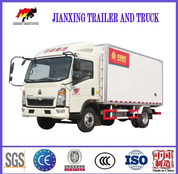 China Marca Sinotruk HOWO Nueva/usada Van Freezer Box 6*4 25tons Carga camión refrigerado para transporte de carne nevera Caja congelador carga Van