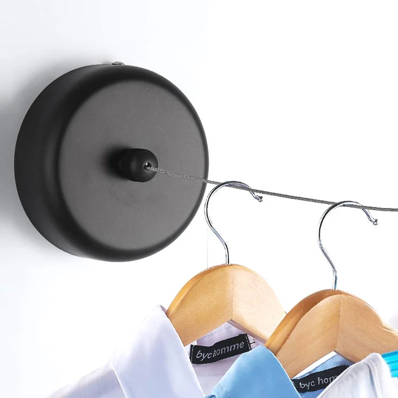 Double Line Wall Mounted Retractable Clothesline Single Rope Drying Rack