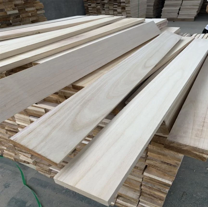 Manufacturers Wholesale/Supplier Construction Site Construction of Paulownia Wood Board Paulownia Wood Jigsaw Finger Plate Bleached Paulownia Wood Jigsaw