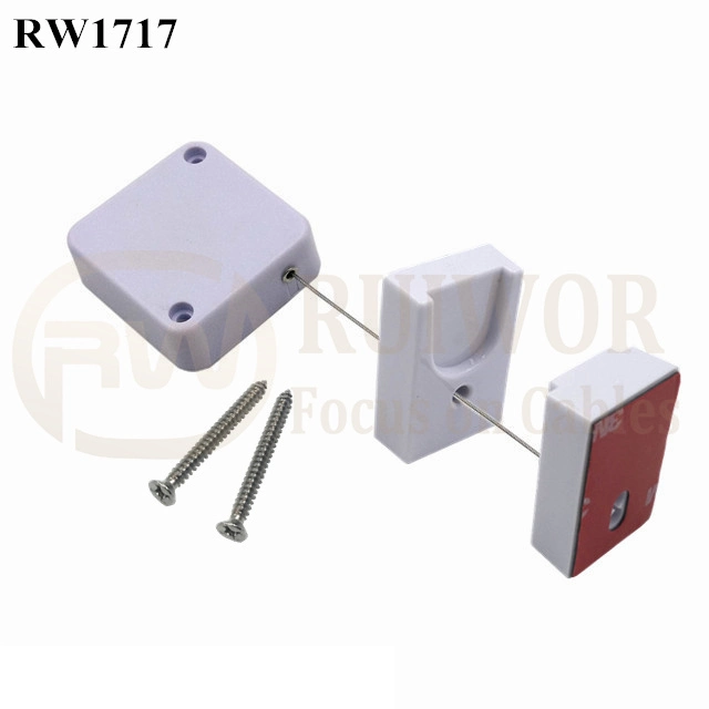 RW1717 Square Security Tether Plus Magnetic Clasps Cable Holder for Cell Phone Security Retail Display