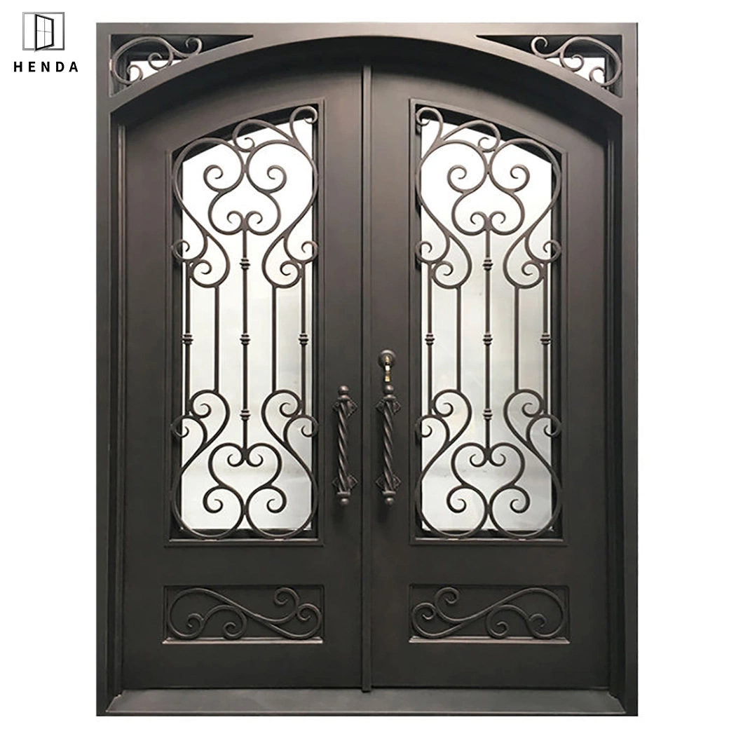 Metall Sicherheit Eingang Front Eisen Einzel Doppel Schmiedeeisen Main Gate Door Grill Design Preis Schmiedeeisen New Iron Single Stahltür