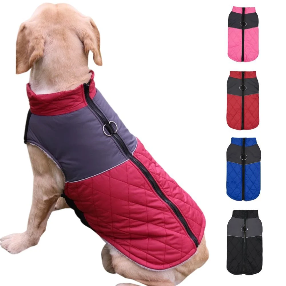 Chaqueta de invierno para perro abrigado impermeable con cremallera XS-3XL