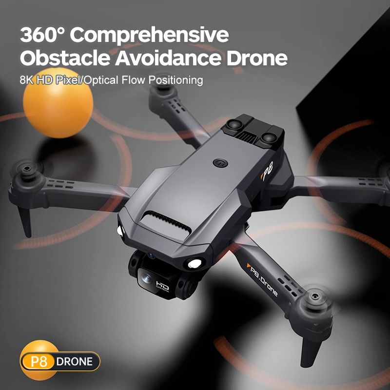 P8 Mini Drone 8K ESC HD Dual Camera 4K 5g خدمة WiFi FPV 360 الجوية تجنب العوائق الكاملة التحكم عن بُعد دراون