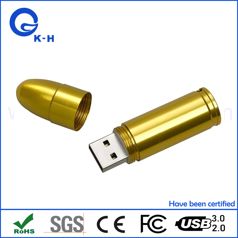 Promotional Custom Bullet Shaped USB Flash Memory Stick 16GB 32GB