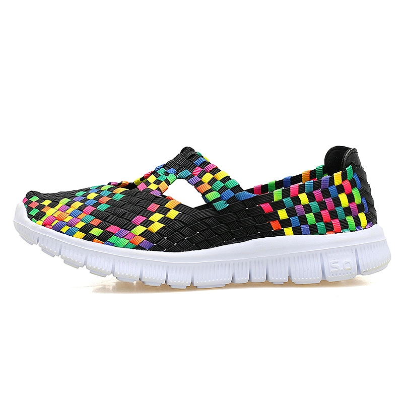 Handmade Knit Elastic Woven Shaking Female Shoes