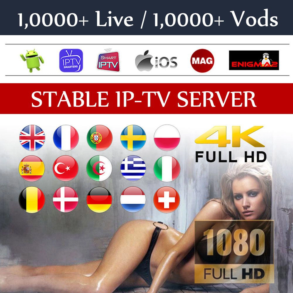 Alemania Panel Full HD holandés Dino Premium de suscripción de la IPTV 12500 en todo el mundo TV en vivo con España, Bulgaria, Yugoslavia Caribe Ex Yu canales IPTV