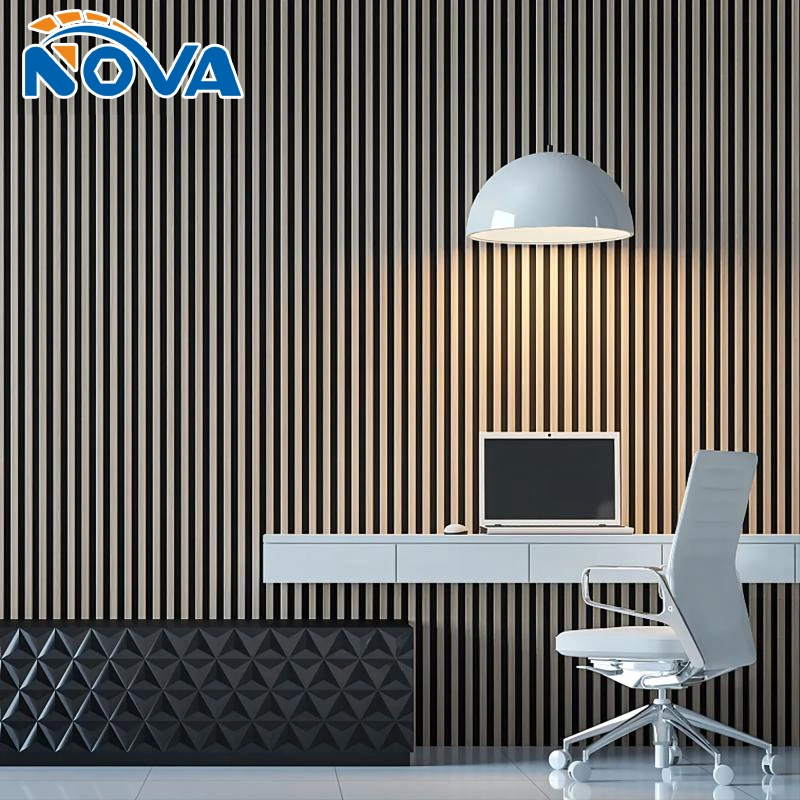 Fashionable Style Wood Plastic Material PVC Louver Panel for Office