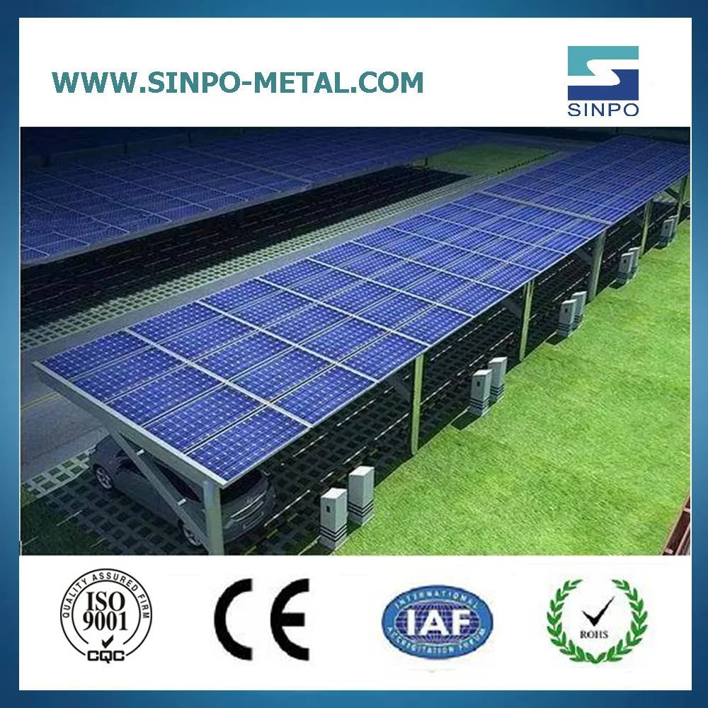 Carbon Steel Solar Mounting Carport System Solar Car Park Price