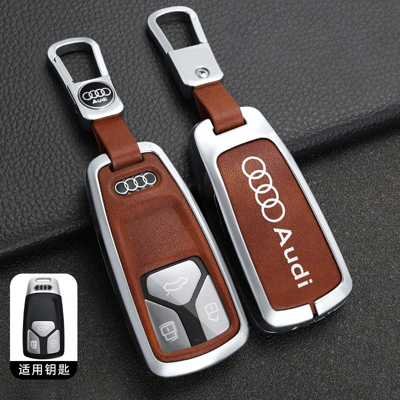 Quality Interio Metal TPU Leather Hot Selling Car Key Case for Audi