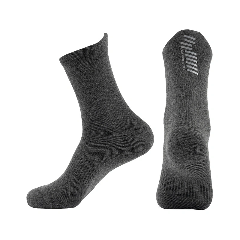 Deportes High Solid-Color Hombre resistente tejido antideslizante cómodo transpirable secado rápido Calcetines por el tobillo