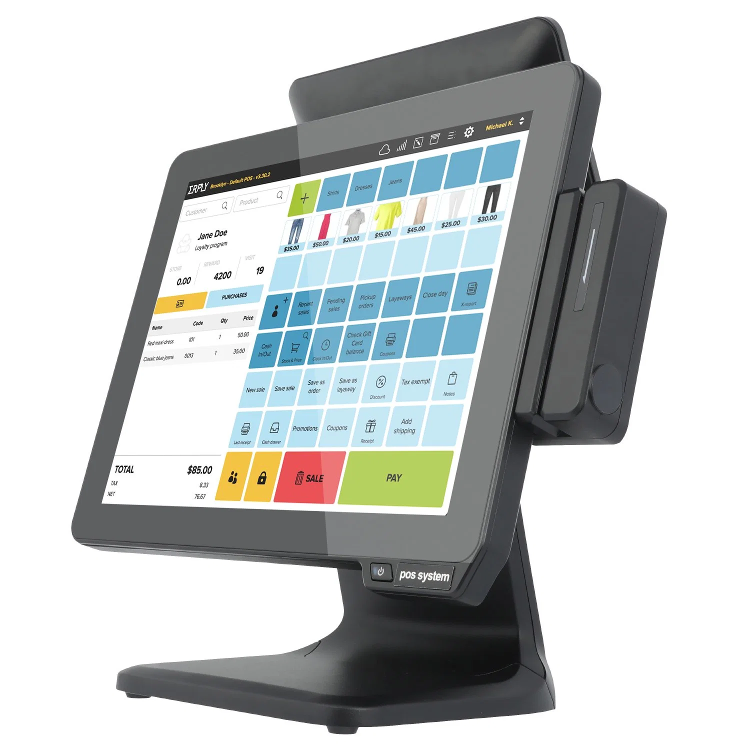 Manufacturer Supply High quality/High cost performance 10 Points Capacitive Screen Touch POS All-in-One Machine Android POS Terminal System