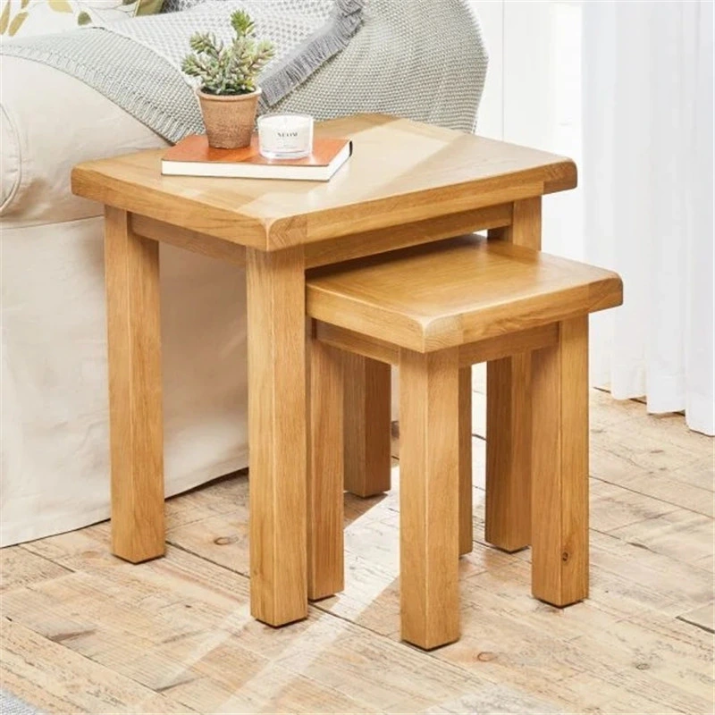 Producto Clásico Nido de roble rústico de madera de 2 tablas para Dormitorio Sala de estar exterior Camping Muebles