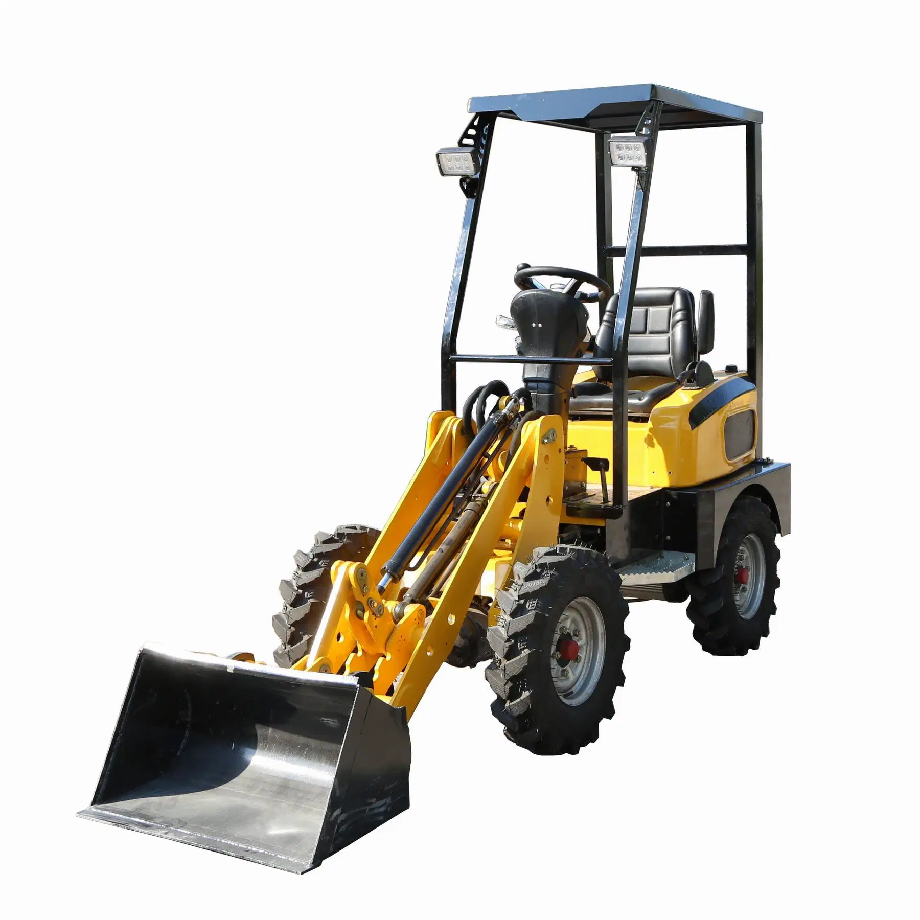 Chinese 500kg Small Compact 4 Wheel Drive Articulated Electric Mini Wheel Loader Price List for Sale Made in China