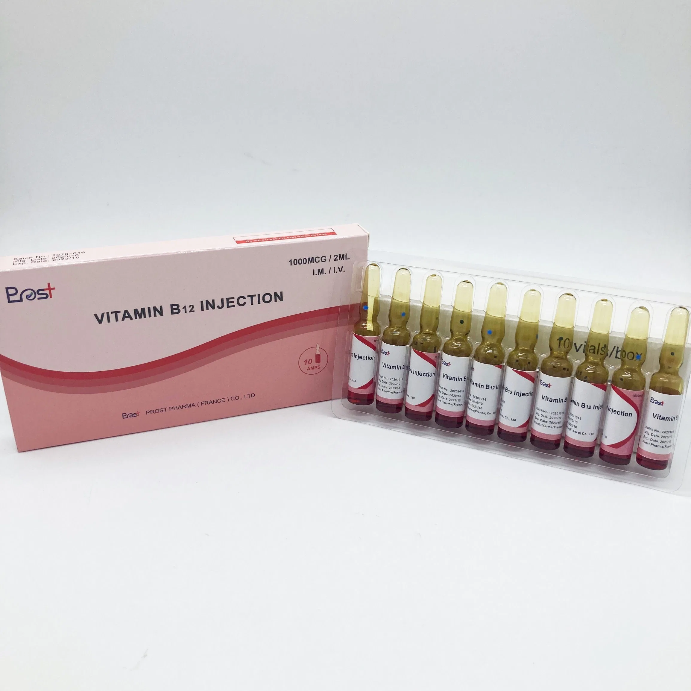 1000mcg 2ml Vitamin B12 Njection Cyanocobalamin Prevent Anemia