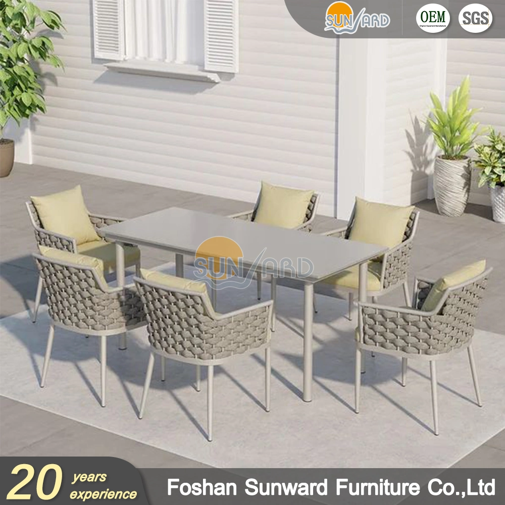 Outdoor Gardenteak Wood Aluminum Furniture Home Hotel Restaurant Dining Set