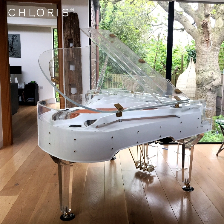 Chloris Handcrafted Transparent Crystal Grand Pianos Hg-186A Luxury Home Furniture for Sale