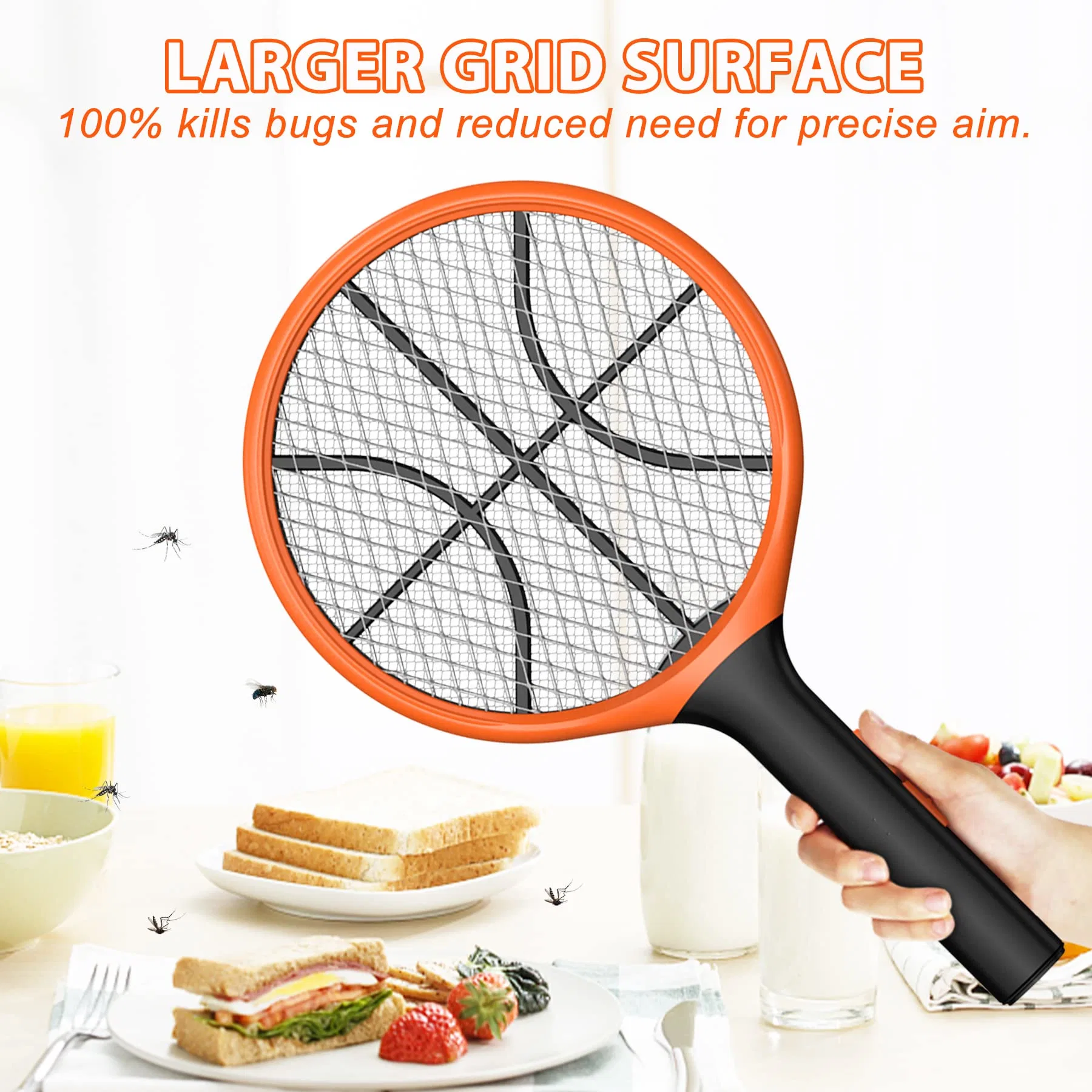 Wholesale/Supplier ODM Rechargeable Fly Swatter Hanging Ring Large Size Electric Mosquito Killer