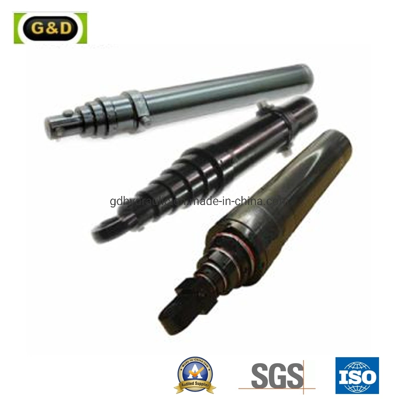 Trunnion Type 4 Stages Construction Industry Use Telescopic Hydraulic RAM Cylinder