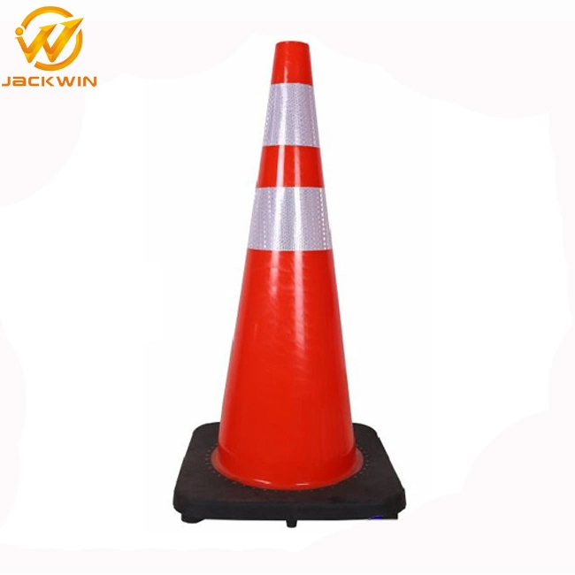 A Austrália Standard 70cm PVC Segurança Tráfego Refletivo Cone com fita de 25cm