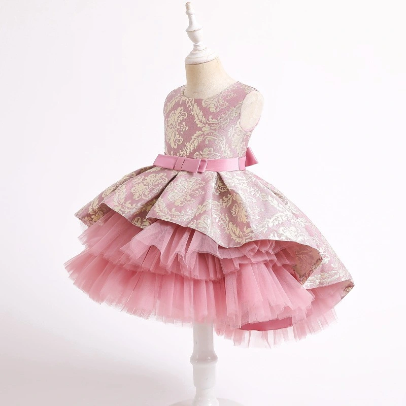 Children Party Gowns Trailing Dress Party Tutu Tulle Bridesmaid Prom Princess Gown