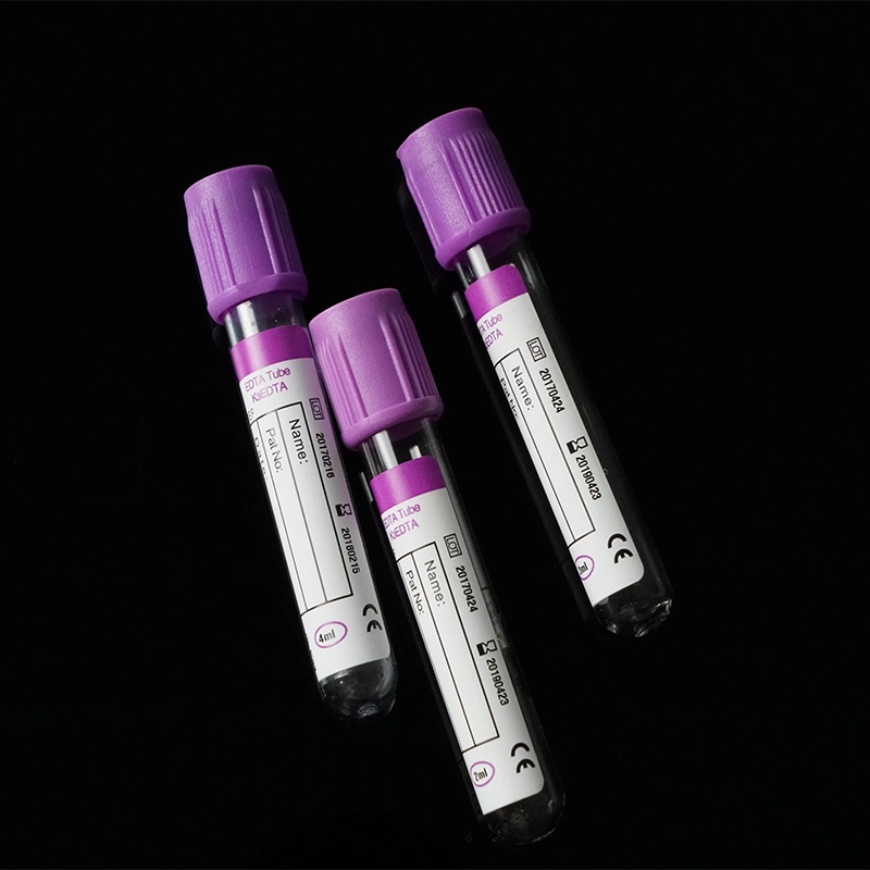 CE ISO Disposable Medical Sample Test Vacuum EDTA K2 K3 2na Blood Collection Tube